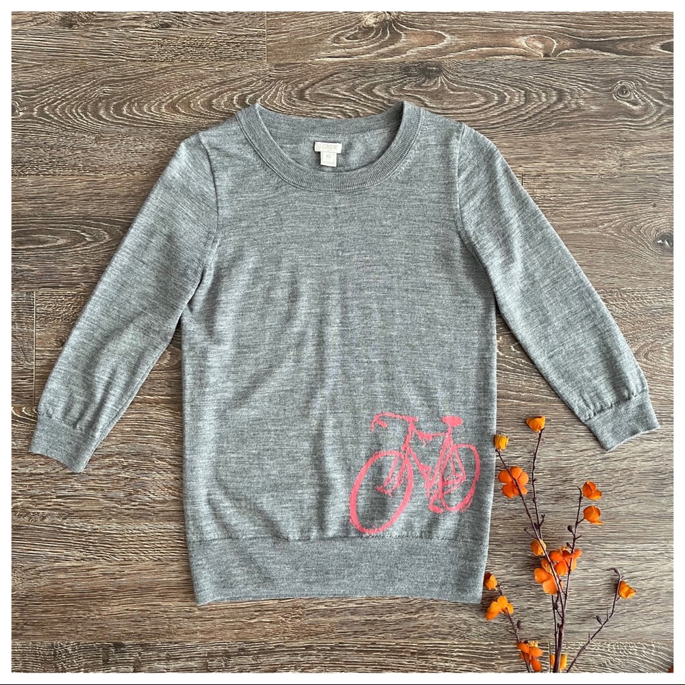 J Crew Factory Intarsia Bike Sweater